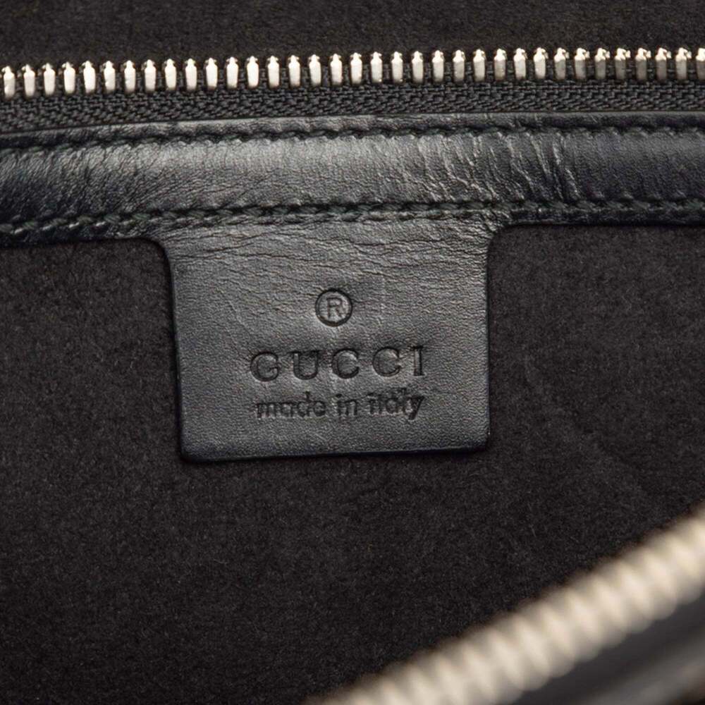 GUCCI Authentic Black Leather Shoulder Bag - Picture 5 of 6